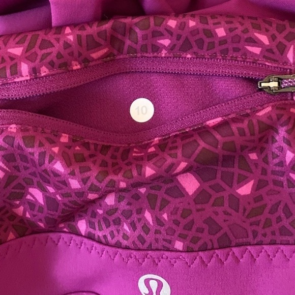 Lululemon Real Quick Tight Leggings Paradise Geo Regal Plum Size 10 NWT - Picture 10 of 16